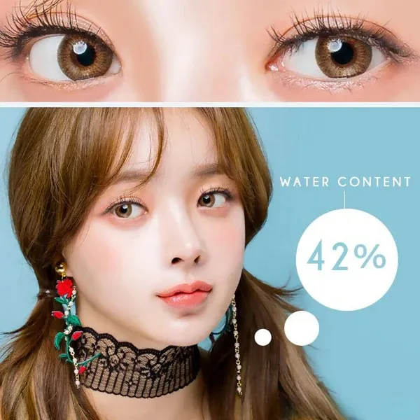 NEO 3-Tone Brown 三色棕高度近視美瞳實戴效果圖