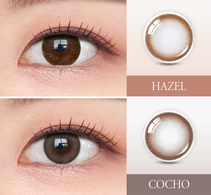 Olens Misty Romantic Choco 隱形眼鏡規格與含水量標示