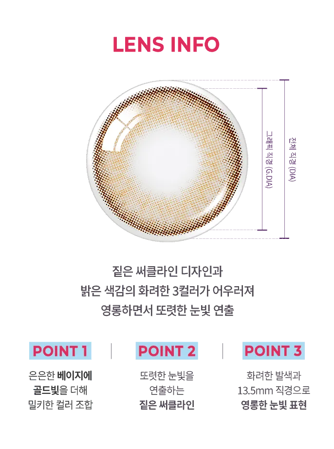 OLENS Tika 3Con Brown 實戴全臉範例 - 展現陽光開朗的韓系風格