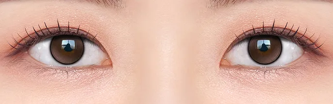 OLENS Glowy Tear Mini Brown 棕色月拋隱形眼鏡 - NewJeans 代言水光淚眼系列