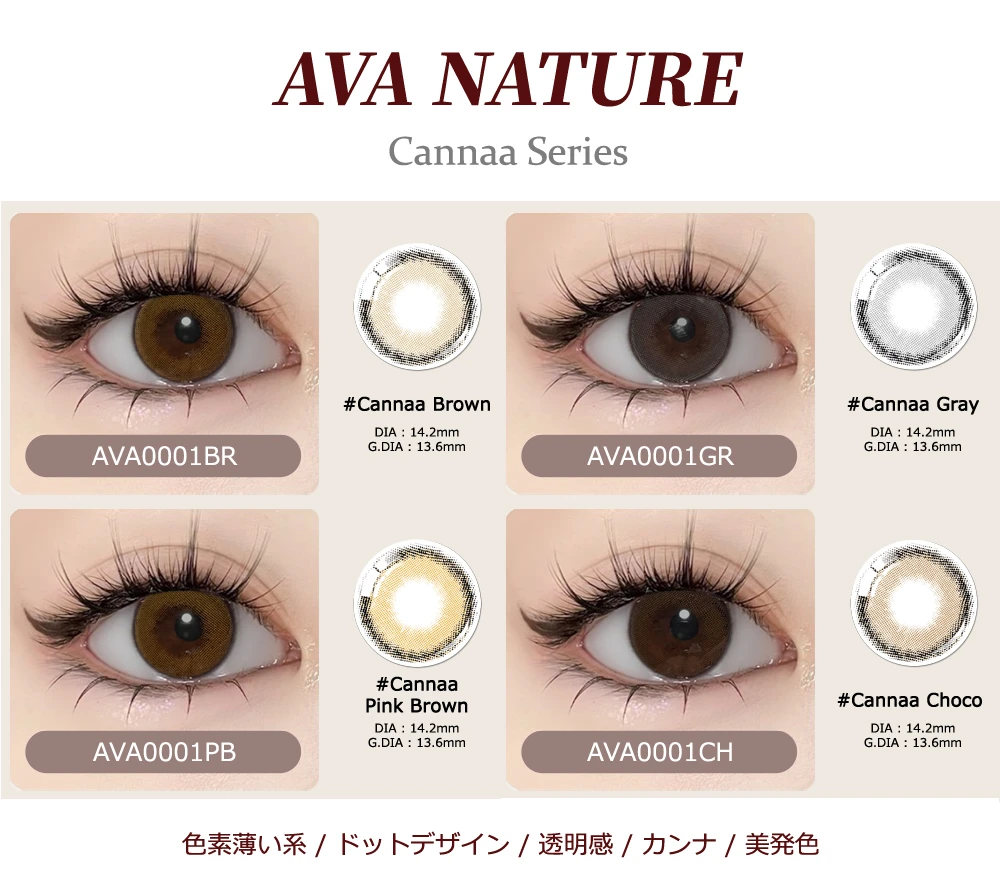 AVA NATURE 坎娜巧克 散光隱形眼鏡 客製度數與規格說明