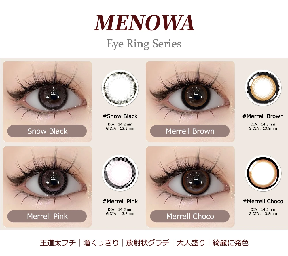 MENOWA 蜜柔巧 散光度數與各週期包裝說明