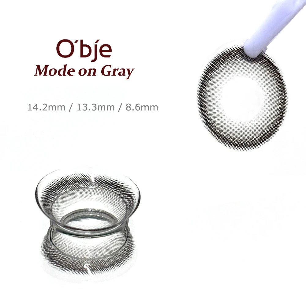 O'bje 摩登灰 配戴效果與混血妝容搭配