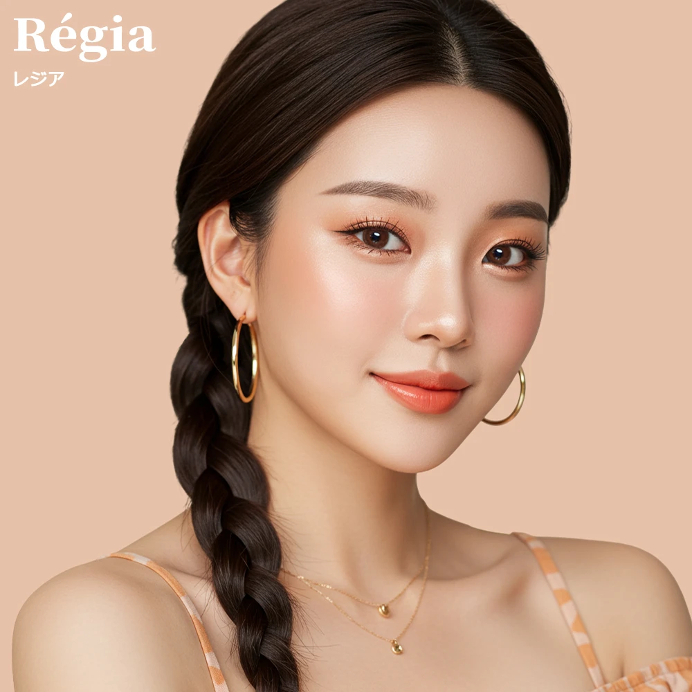 Régia 哥德巧克 散光彩色隱形眼鏡 配戴效果圖
