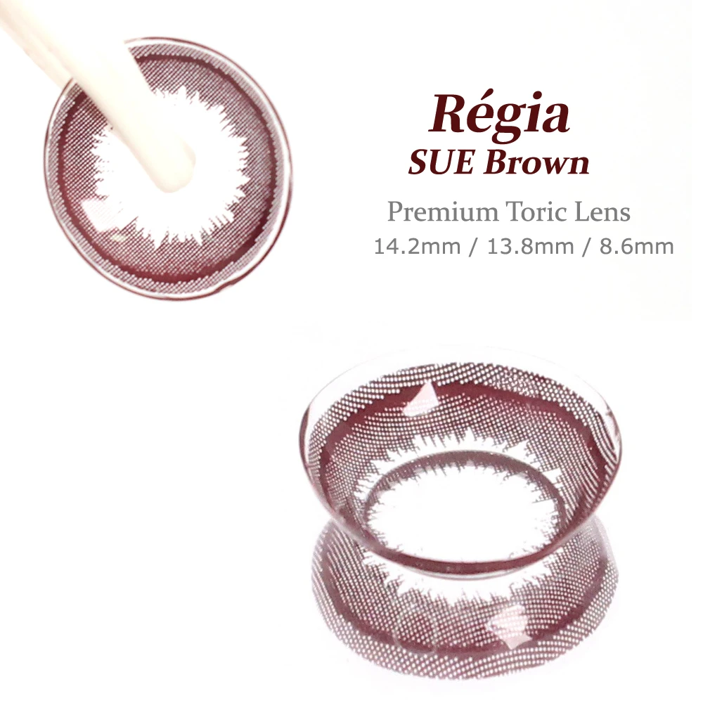 Régia 蘇褐棕 遠視彩色隱形眼鏡 模特兒實際配戴效果與眼妝示範