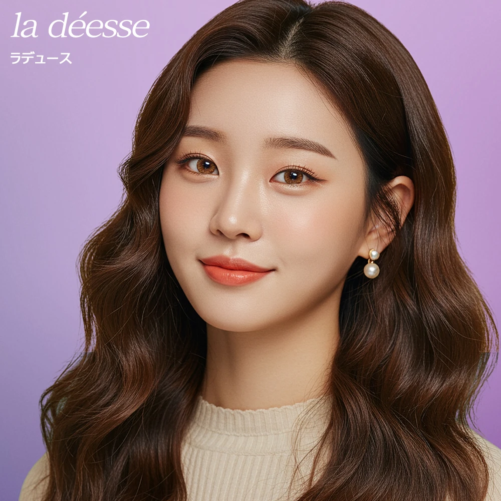 la déesse 蔚藍棕 散光彩色隱形眼鏡 實戴效果圖