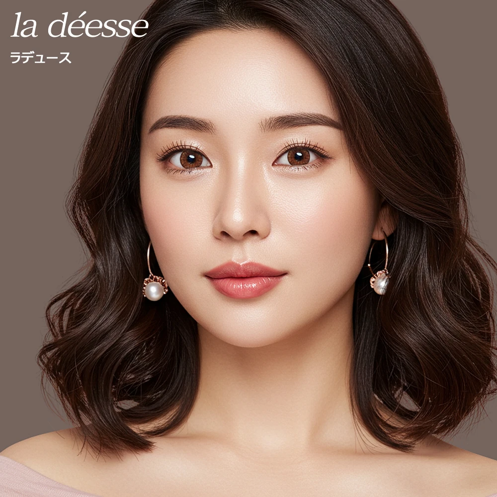 la déesse 蔚藍巧克 散光彩色隱形眼鏡 實戴效果圖