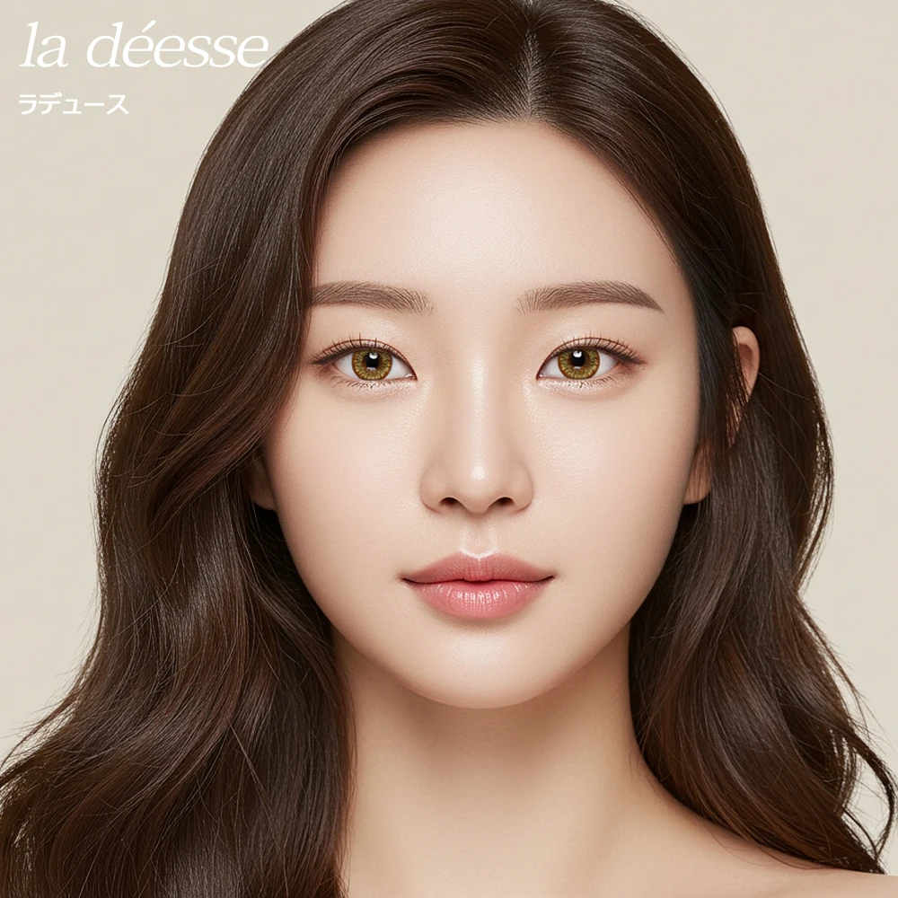 la déesse 露娜月光綠 散光彩色隱形眼鏡 配戴效果圖