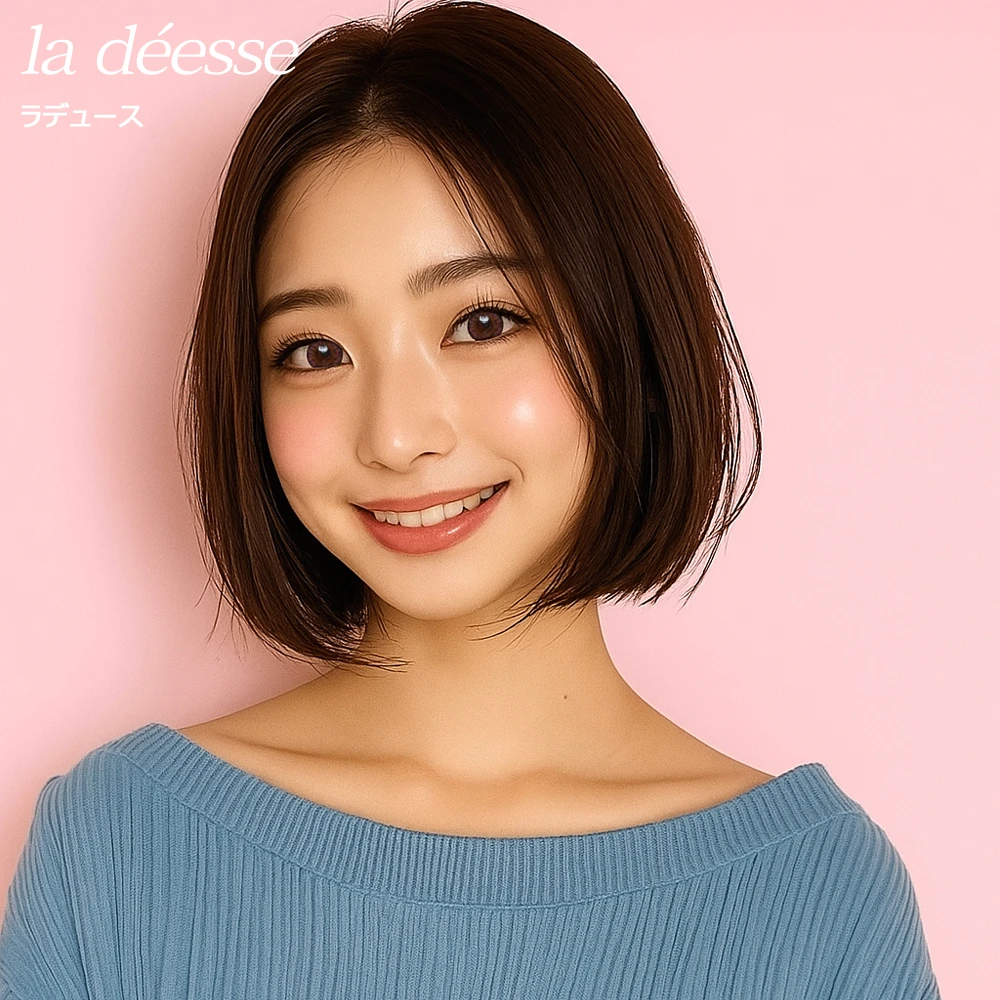 la déesse 水星玫瑰粉 散光彩色隱形眼鏡 配戴效果圖