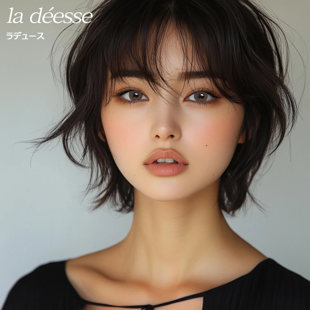 la déesse 金星月霧灰 散光彩色隱形眼鏡 配戴效果圖