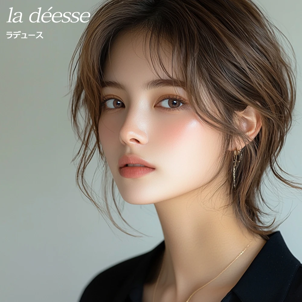 la déesse 金星粉 散光彩色隱形眼鏡 配戴效果圖