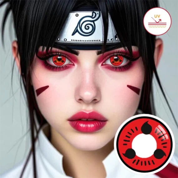 Innovision 火影忍者 勾玉 寫輪眼 角色扮演隱形眼鏡 Itachi T05 (年拋/2片)
