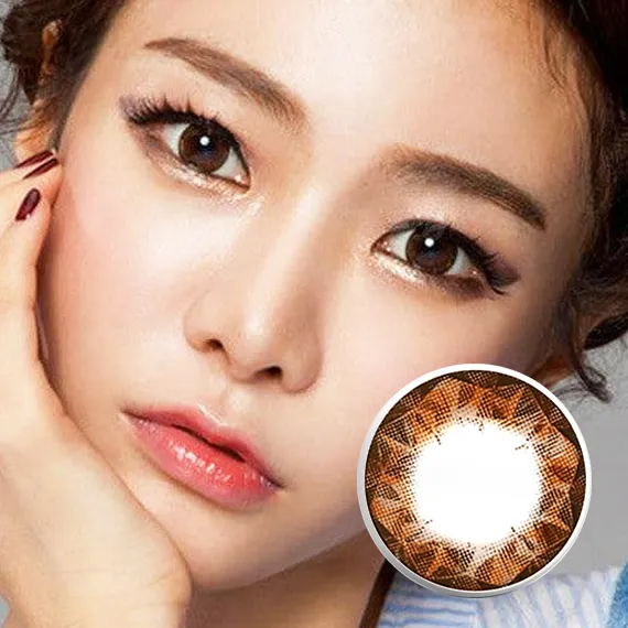 NEO-Toric-Ruby-Queen-Brown-散光彩色隱眼-1年拋2片裝-琥珀棕實戴效果