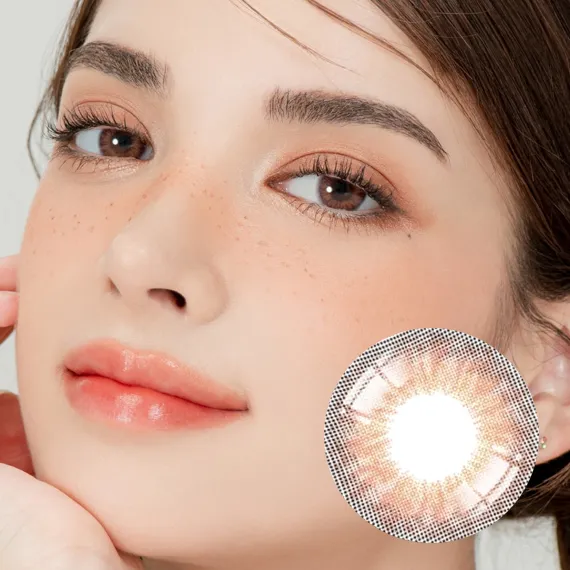 Lensrang Iwwinka 粉紅 棕色 美瞳隱眼 (月拋/2片)