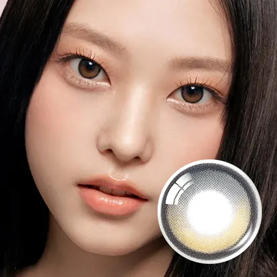 Olens-Big-Glowy-Mocha-Brown-摩卡棕月拋實戴圖-13.6mm大直徑水光美瞳