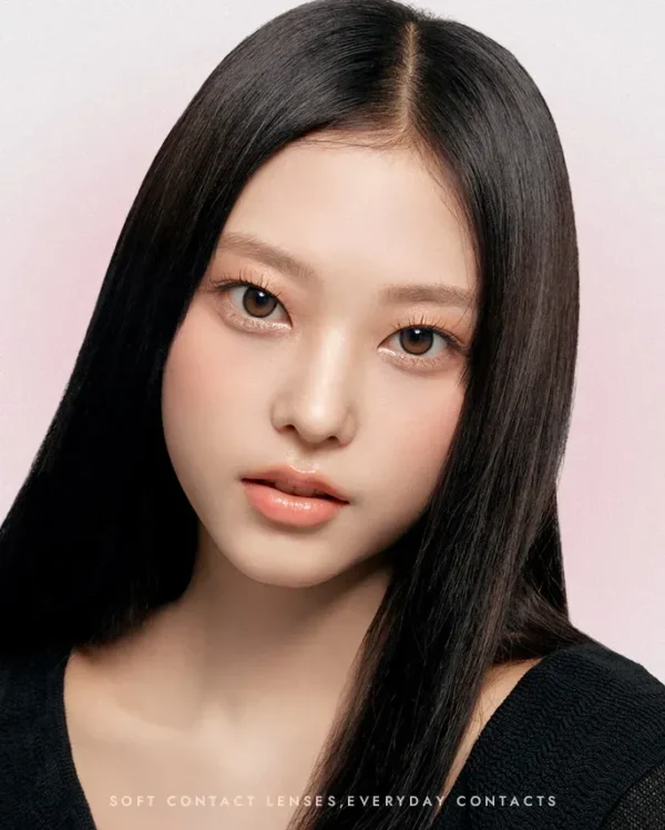 Olens-Big-Glowy-Mocha-Brown-棕色隱眼放大效果對比-打造立體玻璃珠眼神