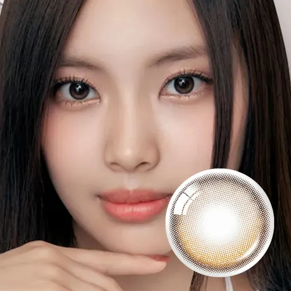 OLENS-Big-Glowy-Natural-Latte-Brown-月拋-NewJeans同款奶茶色水光實戴