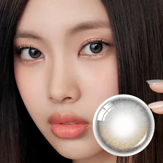 OLENS-Big-Glowy-Natural-Mocha-Brown-月拋-NewJeans同款溫柔摩卡棕實戴圖