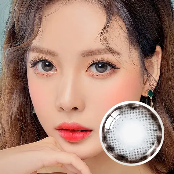 OLENS-Bigsome-Gray-月拋-13.8mm超大直徑灰色隱形眼鏡實戴展示