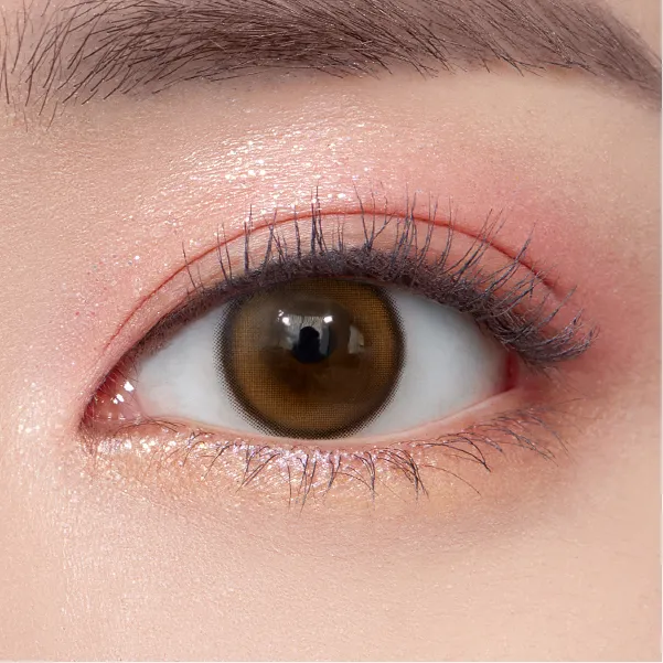 OLENS-Double-Tint-Brown-實戴效果-12.9mm-小直徑-自然通透感