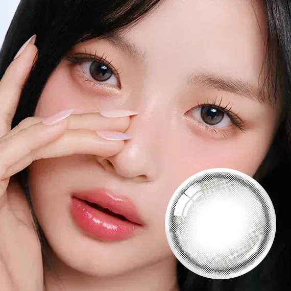 OLENS-Double-Tint-Gray-日拋-NewJeans代言款對稱雙高光實戴效果