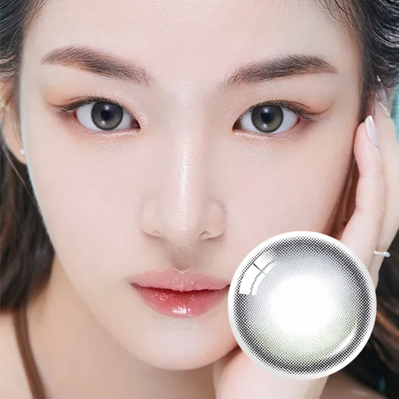 OLENS-Eyelighter-Glowy-Ash-Gray-月拋-亞麻冷灰水光美瞳實戴效果