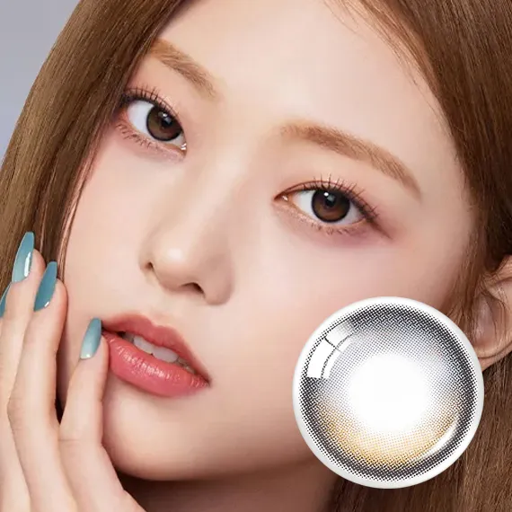 OLENS-Eyelighter-Glowy-Black-黑色日拋隱形眼鏡-NewJeans-Hanni-同款實戴展示