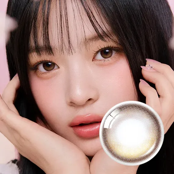 OLENS-Eyelighter-Glowy-Brown-棕色月拋隱形眼鏡-NewJeans-Minji-同款實戴
