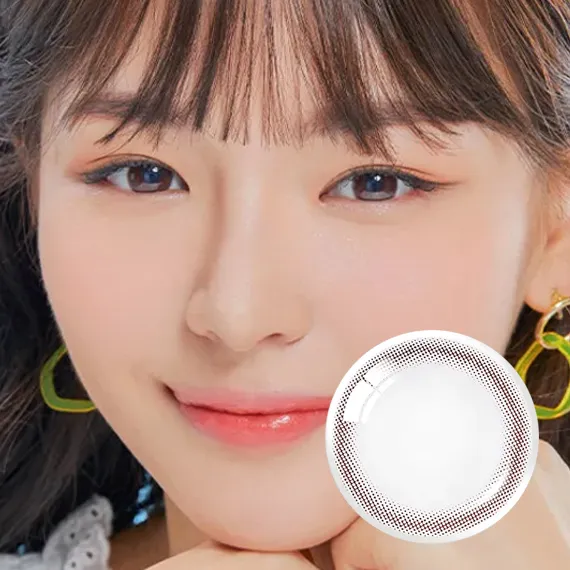 OLENS-Eyeteen-Choco-月拋-12.8mm-極小直徑自然巧克力棕色實戴