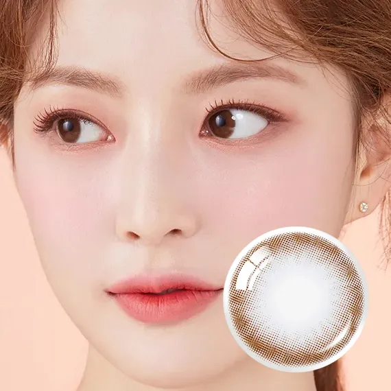 OLENS-Falling-Brown-月拋-焦糖暖棕色隱形眼鏡實戴效果