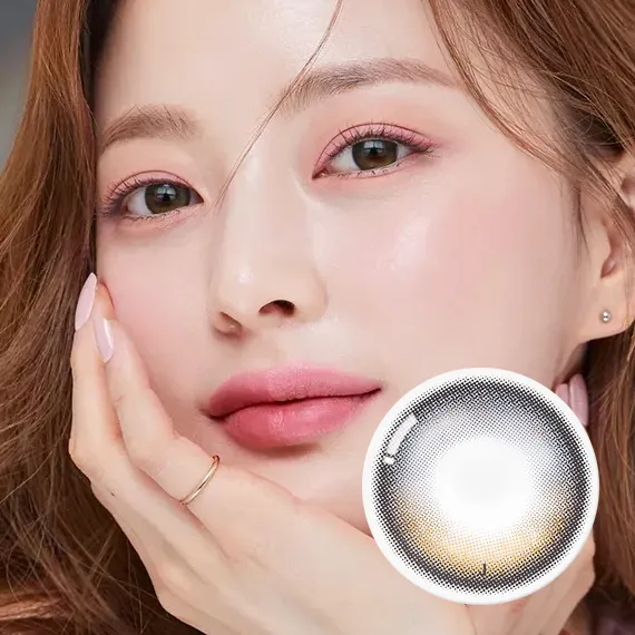 OLENS-Glowy-Black-散光月拋-NewJeans成員同款黑金水光隱眼實戴