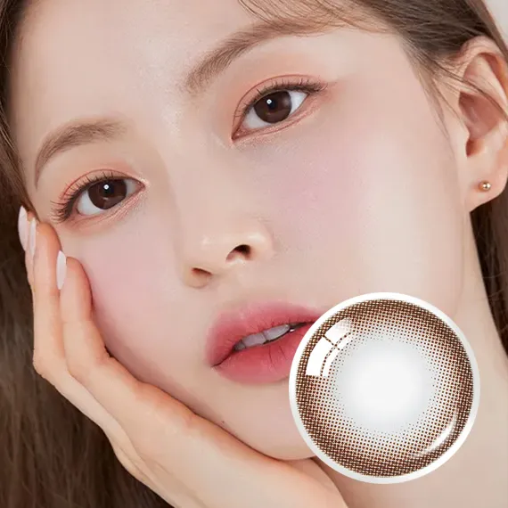 Olens-Misty-Romantic-Choco-實戴效果-13.1mm小直徑自然深邃巧克力色