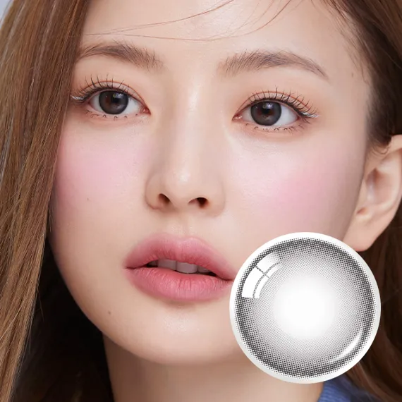 OLENS-Mood-Night-1Day-Gray-日拋-質感亞麻冷灰色實戴效果