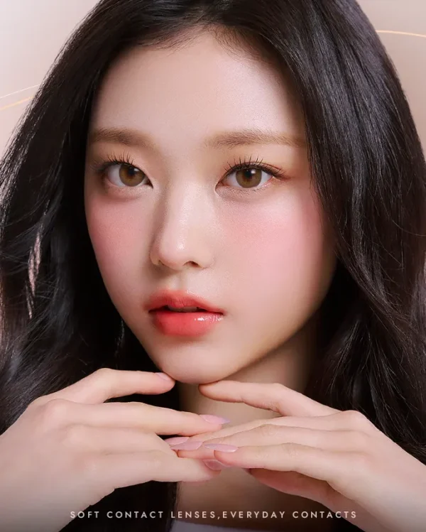 OLENS-棕色美瞳推薦-Nils-Brown-琥珀色提亮深瞳實拍