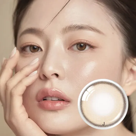 OLENS-Real-Ring-Brown-散光月拋-12.5mm極小直徑焦糖棕色實戴圖