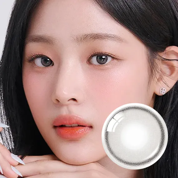 OLENS-Real-Ring-Gray-月拋-12.5mm極小直徑清透冷灰實戴效果