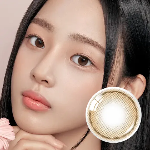 OLENS-Shine-Touch-Milky-Brown-月拋-NewJeans代言款燕麥拿鐵色實戴