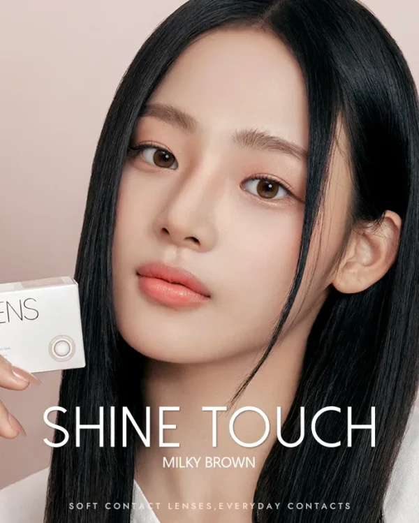 OLENS-棕色美瞳推薦-Shine-Touch-Brown-顯白提亮感月拋隱形眼鏡