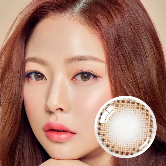 OLENS-Someday-Brown-月拋隱形眼鏡-琥珀棕色實戴效果-韓系自然提亮款