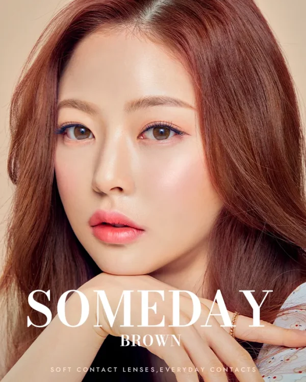 OLENS-Someday-Brown-棕色美瞳-搭配大地色妝容與棕色髮色造型建議