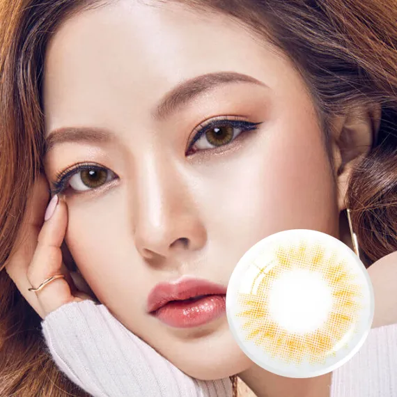 OLENS-Spanish-Real-Brown-月拋-11.9mm極小直徑金棕色實戴