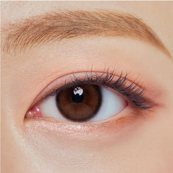 Olens French Shine Hazel 榛果棕月拋隱形眼鏡包裝與鏡片