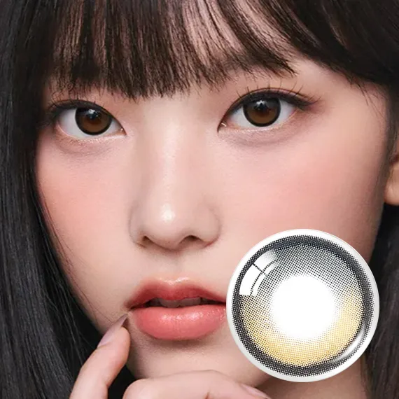 OLENS-Big-Glowy-Mocha-Brown-實戴效果對比-深瞳人必備無辜感狗狗眼美瞳