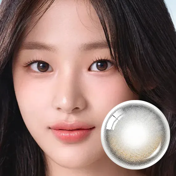 OLENS-Glowy-Natural-Mocha-1Day-摩卡棕日拋-NewJeans成員實戴水光效果