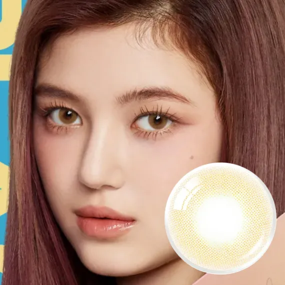 OLENS-Ocean-Velvet-Hazel-實戴對比圖-深瞳提亮顯色-13.0mm-混血感美瞳