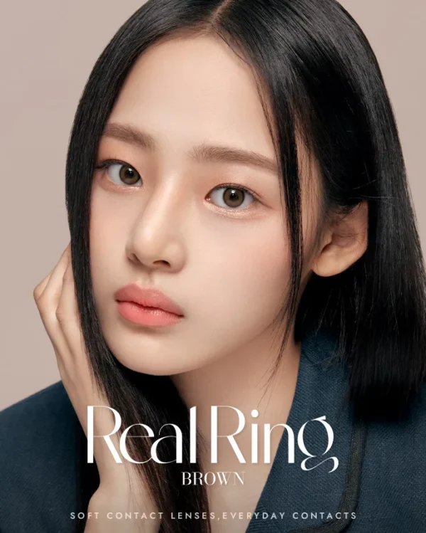 OLENS-Real-Ring-系列日拋-Brown棕色鏡片花紋細節與焦糖琥珀色調