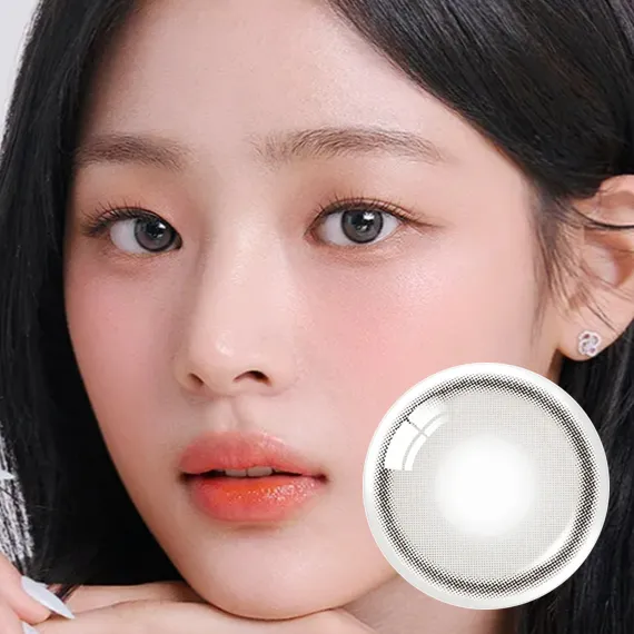 OLENS-Real-Ring-Gray-灰色日拋-NewJeans成員同款清冷感美瞳實戴