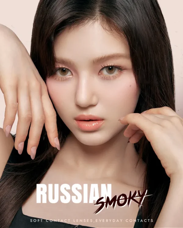 Olens-Russian-Smoky-Brown-榛果金棕色-深瞳提亮顯白對比圖