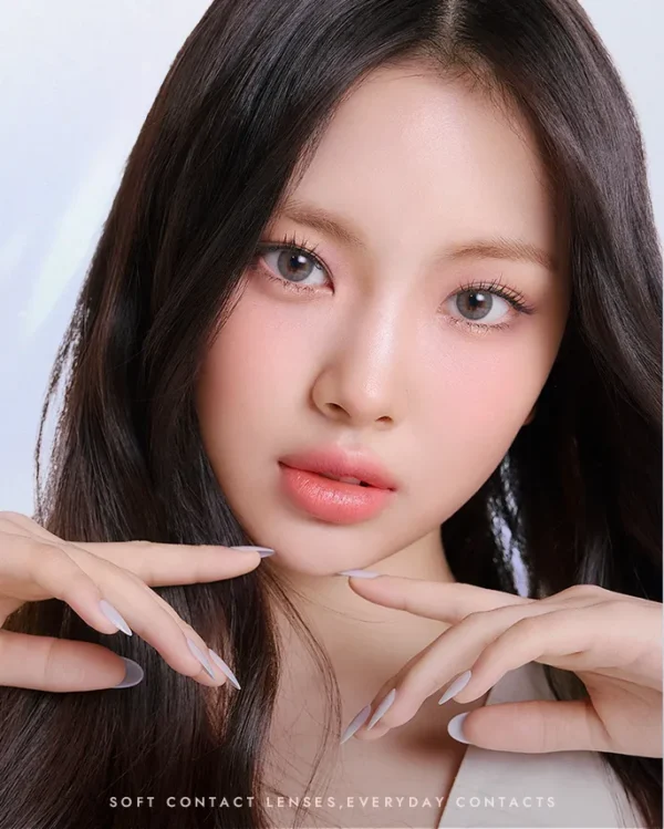 Olens-French-Shine-Gray-灰色美瞳-適合亞洲深色瞳孔混血效果對比