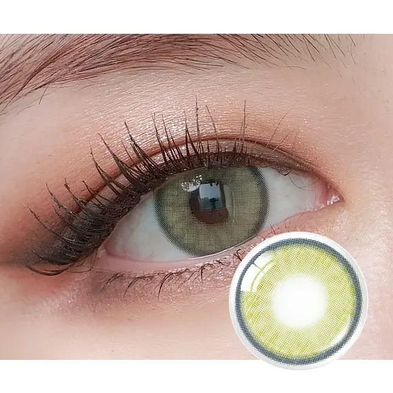 OLENS-Nella-Ash-Olive-橄欖綠月拋隱形眼鏡-NewJeans-Minji-同款實戴效果